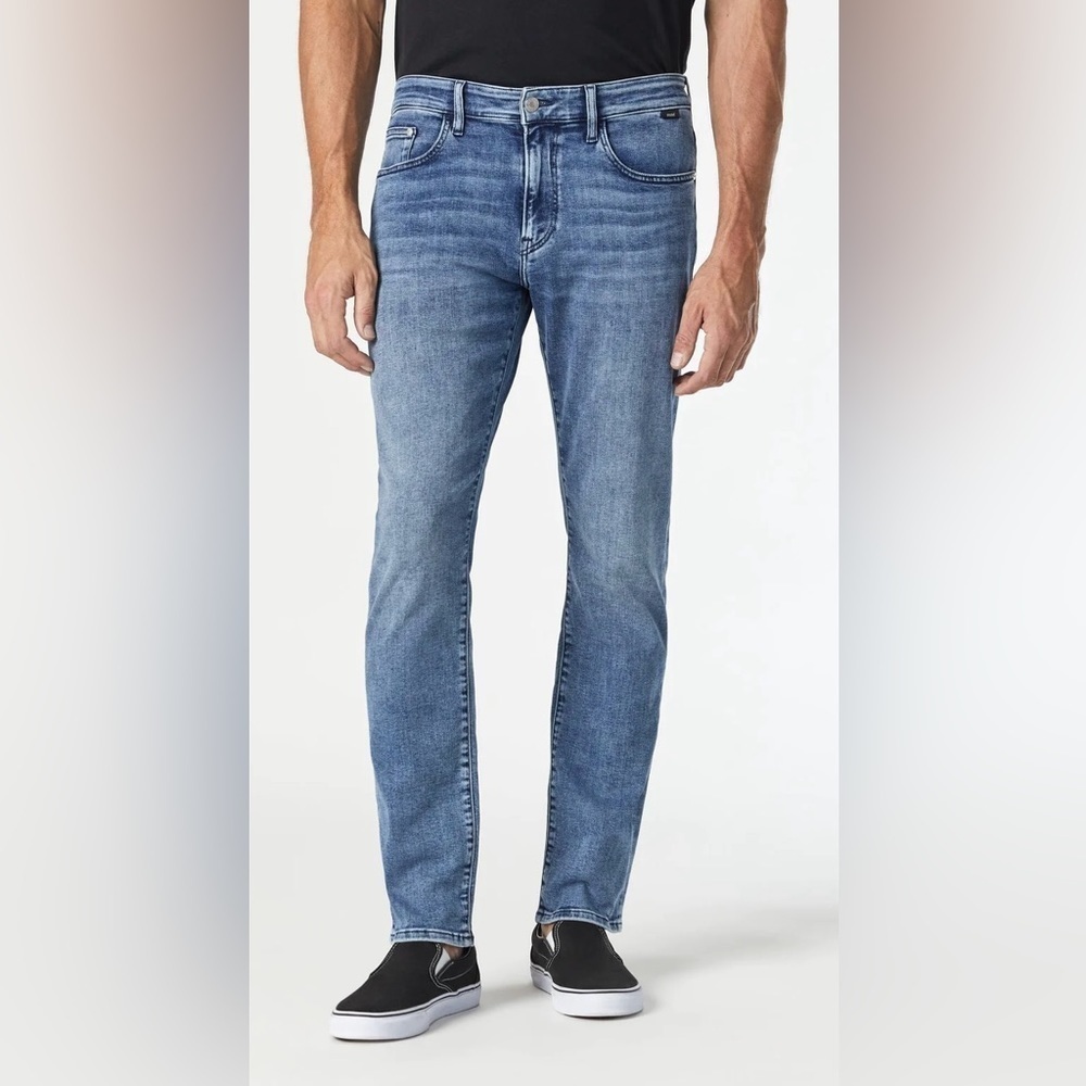 2/49$ Men’s Mavi straight leg Jake organic cotton stretchy blue jeans Sz 33/32